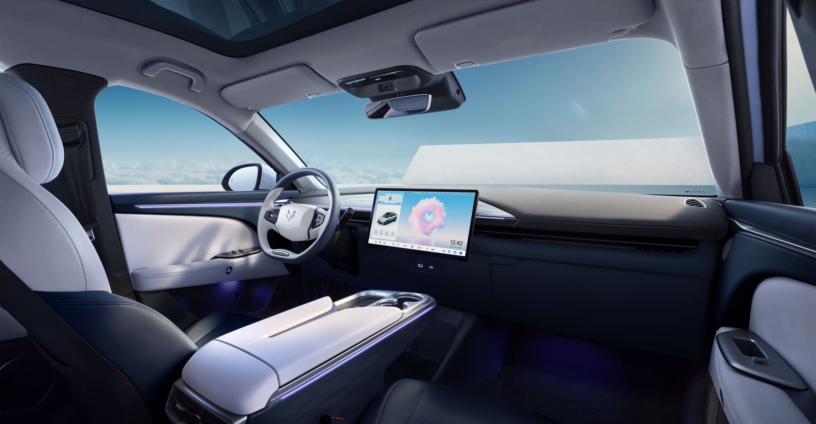 Cabine do BAIC T5 com design imersivo